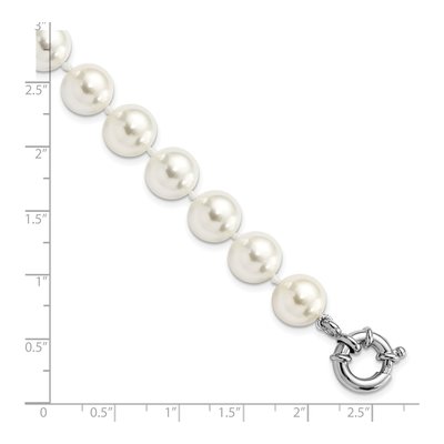 Sterling Silver Shell Pearl Bracelet – view 5