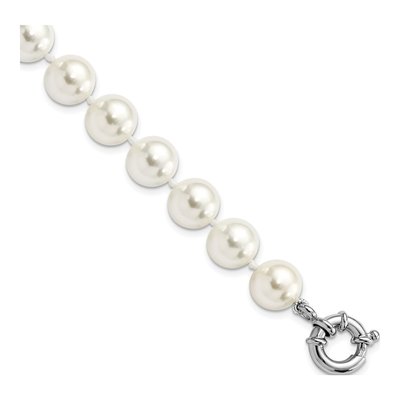 Sterling Silver Shell Pearl Bracelet