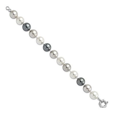 Sterling Silver Multi-Color Shell Pearl Bracelet – view 2