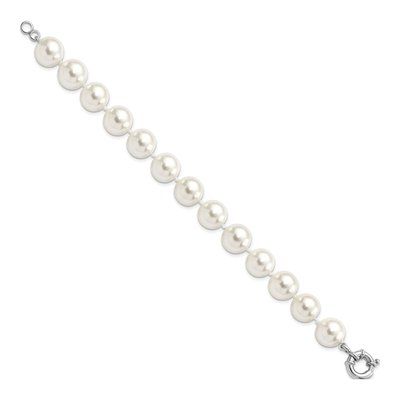 Sterling Silver Shell Pearl Knotted Bracelet – view 2