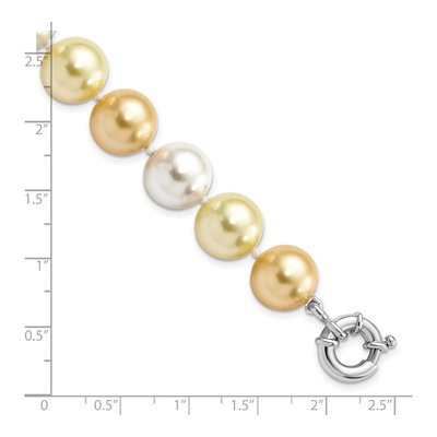 Sterling Silver Shell Pearl Bracelet – view 3
