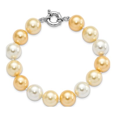 Sterling Silver Shell Pearl Bracelet – view 4