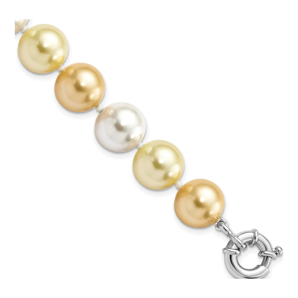 Sterling Silver Shell Pearl Bracelet