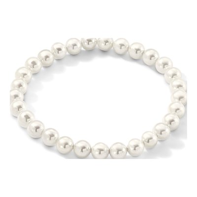 White Shell Pearl Stretch Bracelet – view 5