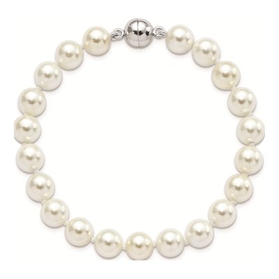 Sterling Silver Shell Pearl Bracelet – view 3