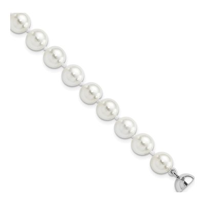 Sterling Silver Shell Pearl Bracelet
