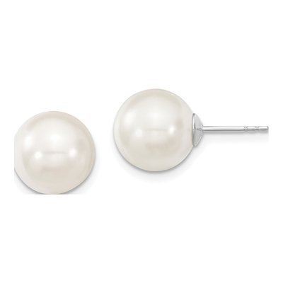 Sterling Silver Shell Pearl Stud Earrings