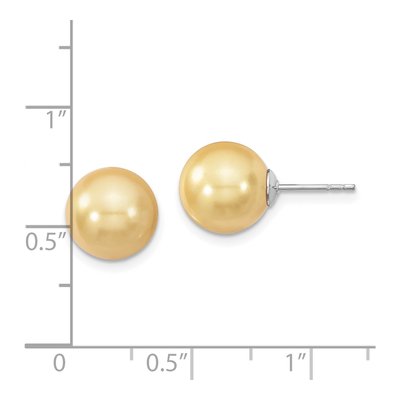 Sterling Silver Shell Pearl Stud Earrings – view 4