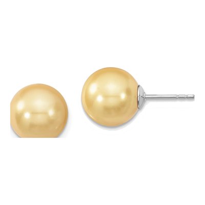 Sterling Silver Shell Pearl Stud Earrings