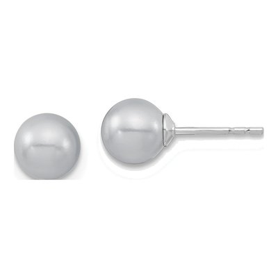 Sterling Silver Grey Shell Pearl Stud Earrings