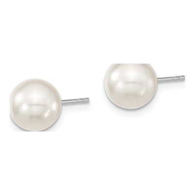 Sterling Silver Shell Pearl Stud Earrings – view 2