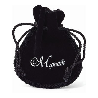 Black Bell Pouch with Rope Drawstring