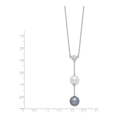 Sterling Silver CZ Beaded Necklace – view 3