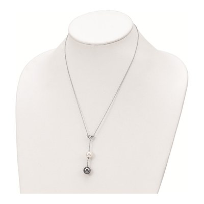 Sterling Silver CZ Beaded Necklace – view 4