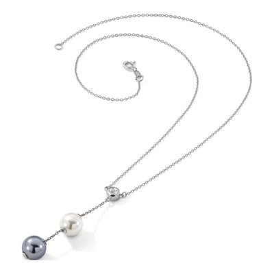 Sterling Silver CZ Beaded Necklace – view 5