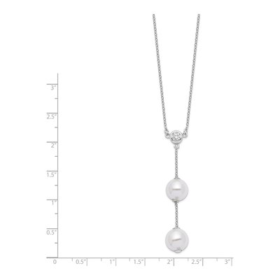 Sterling Silver CZ Majestic Shell Necklace – view 3