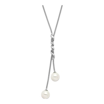 Sterling Silver Shell Pearl Necklace