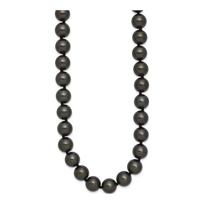 Sterling Silver Black Shell Pearl Necklace – view 2