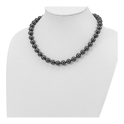 Sterling Silver Black Shell Pearl Necklace – view 4