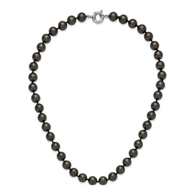 Sterling Silver Black Shell Pearl Necklace – view 5