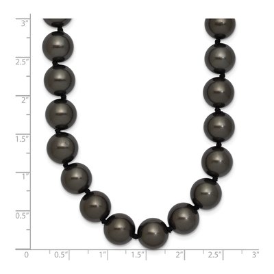 Sterling Silver Black Shell Pearl Necklace – view 6