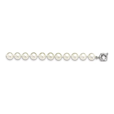 Sterling Silver Shell Pearl Necklace