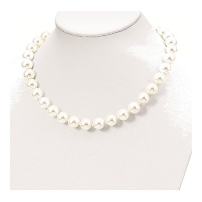 Sterling Silver Shell Pearl Hand-Knotted Necklace – view 4