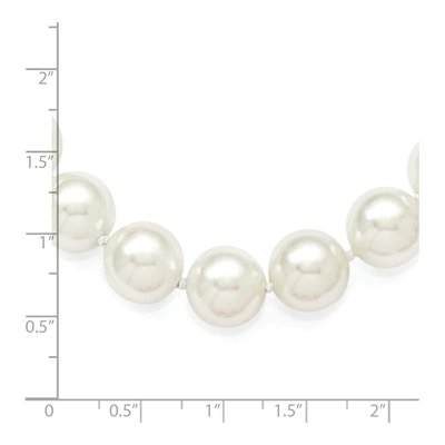 Sterling Silver Shell Pearl Hand-Knotted Necklace – view 6