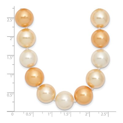 Sterling Silver Hand-Knotted Shell Pearl Necklace – view 5