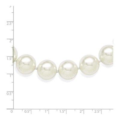 Sterling Silver Shell Pearl Hand-Knotted Necklace – view 6