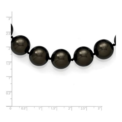 Sterling Silver Black Shell Pearl Necklace – view 6