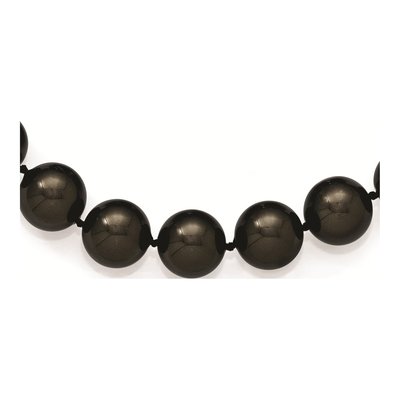 Sterling Silver Black Shell Pearl Necklace
