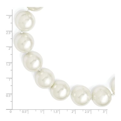Sterling Silver Shell Pearl Hand-Knotted Necklace – view 5