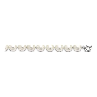 Sterling Silver Shell Pearl Hand-Knotted Necklace