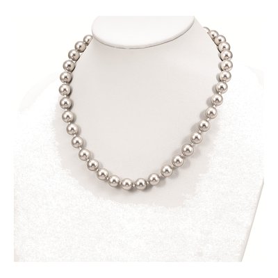Sterling Silver Grey Shell Pearl Necklace – view 2