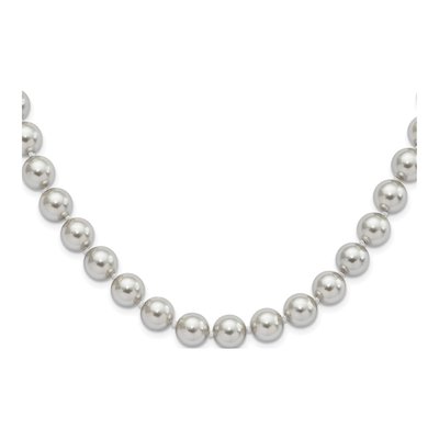 Sterling Silver Grey Shell Pearl Necklace