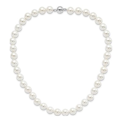 Sterling Silver Majestic Shell Pearl Necklace – view 3