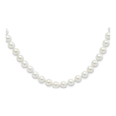 Sterling Silver Shell Pearl Necklace