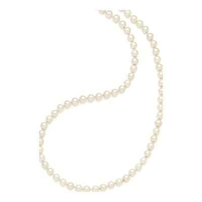 36" White Shell Pearl Slip-On Necklace – view 2