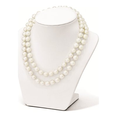 36" White Shell Pearl Slip-On Necklace – view 3