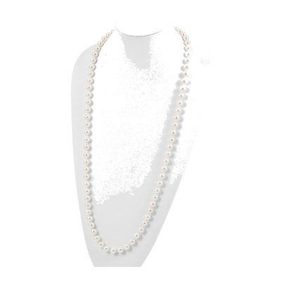 36" White Shell Pearl Slip-On Necklace – view 4