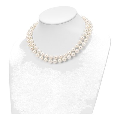 36" White Shell Pearl Slip-On Necklace – view 6