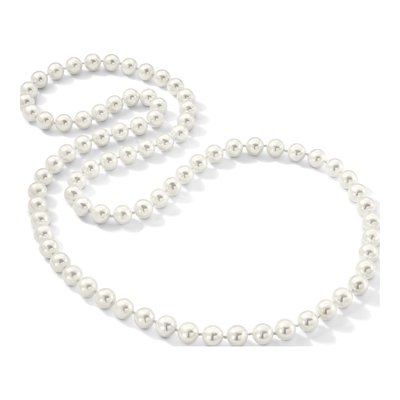 36" White Shell Pearl Slip-On Necklace – view 7