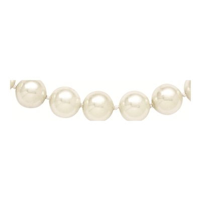 36" White Shell Pearl Slip-On Necklace