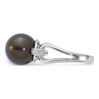 Sterling Silver CZ Shell Ring – view 3