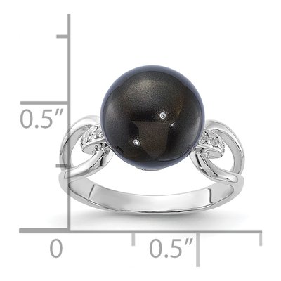 Sterling Silver CZ Shell Ring – view 4