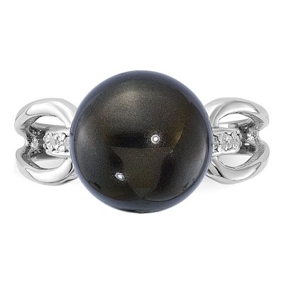 Sterling Silver CZ Shell Ring – view 5
