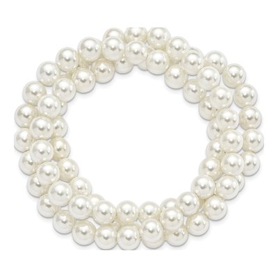 Shell Pearl Stretch Bracelets, Set of 3 – view 2