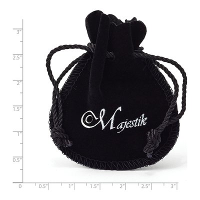Black & White Rope Drawstring Jewelry Pouch – view 2