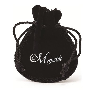 Black & White Rope Drawstring Jewelry Pouch